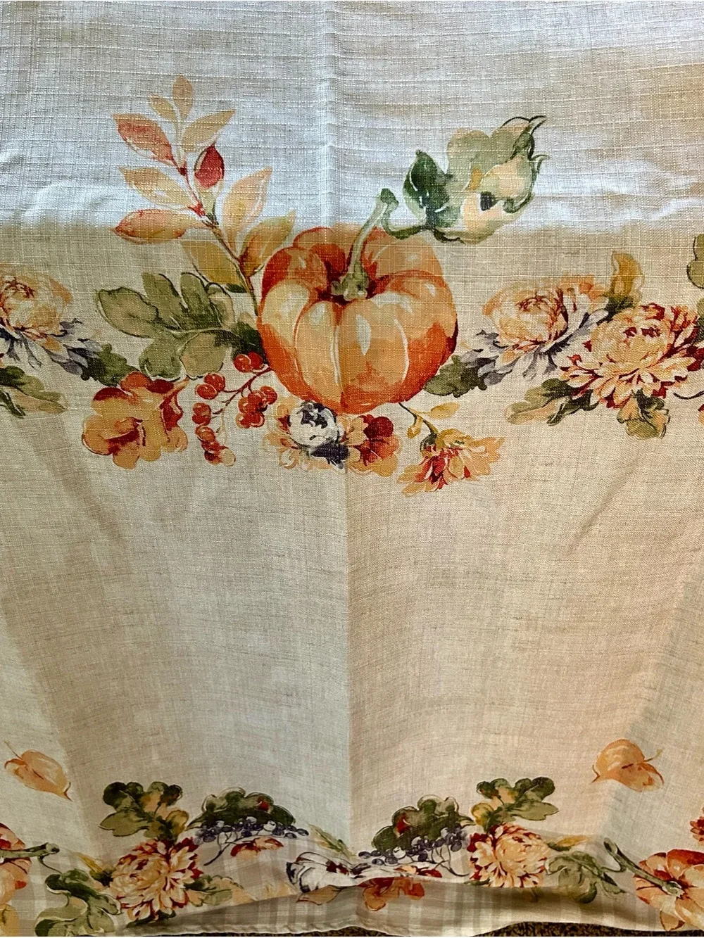Lenox Pumpkin Meadow Fall Table Cloth 60”x 80” Standard 6 Person Table